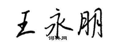 王正良王永朋行书个性签名怎么写