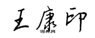 王正良王康印行书个性签名怎么写