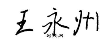 王正良王永州行书个性签名怎么写
