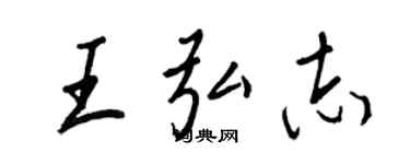 王正良王弘志行书个性签名怎么写