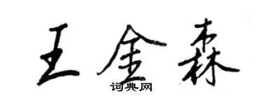 王正良王金森行书个性签名怎么写