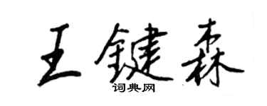 王正良王键森行书个性签名怎么写
