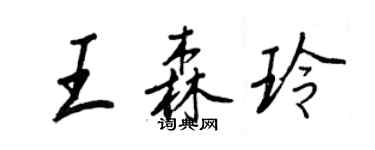 王正良王森玲行书个性签名怎么写