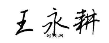 王正良王永耕行书个性签名怎么写