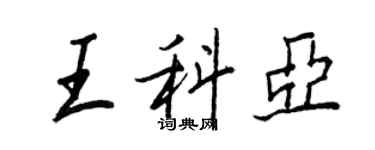 王正良王科亚行书个性签名怎么写