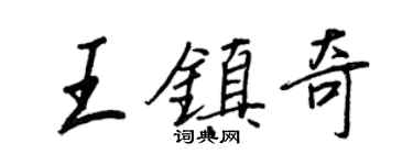 王正良王镇奇行书个性签名怎么写