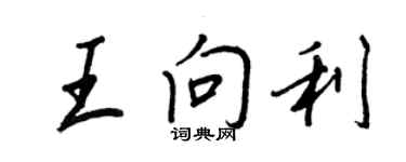 王正良王向利行书个性签名怎么写