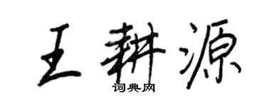 王正良王耕源行书个性签名怎么写