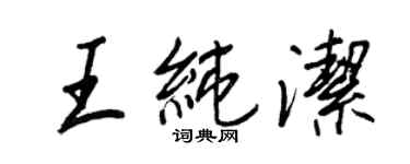 王正良王纯洁行书个性签名怎么写