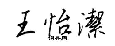 王正良王怡洁行书个性签名怎么写