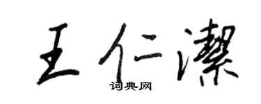 王正良王仁洁行书个性签名怎么写