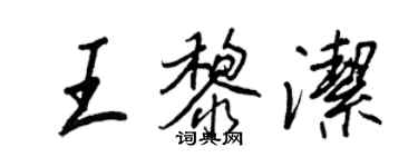 王正良王黎洁行书个性签名怎么写