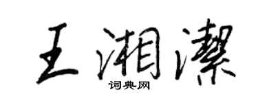 王正良王湘洁行书个性签名怎么写