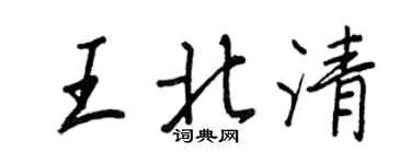 王正良王北清行书个性签名怎么写