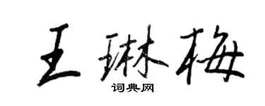 王正良王琳梅行书个性签名怎么写