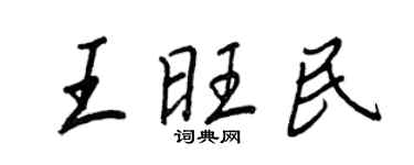 王正良王旺民行书个性签名怎么写