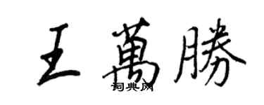 王正良王万胜行书个性签名怎么写