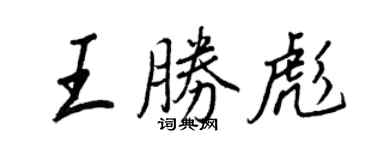 王正良王胜彪行书个性签名怎么写