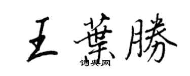王正良王叶胜行书个性签名怎么写
