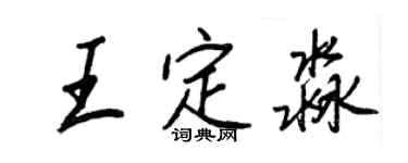 王正良王定淼行书个性签名怎么写