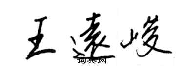 王正良王远峻行书个性签名怎么写