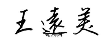 王正良王远美行书个性签名怎么写