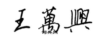 王正良王万兴行书个性签名怎么写