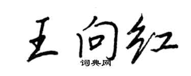 王正良王向红行书个性签名怎么写