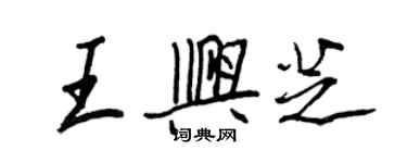 王正良王兴芝行书个性签名怎么写