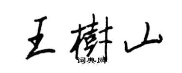 王正良王树山行书个性签名怎么写