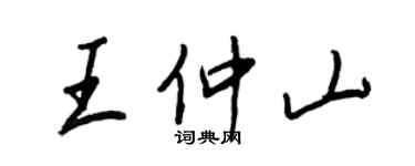 王正良王仲山行书个性签名怎么写