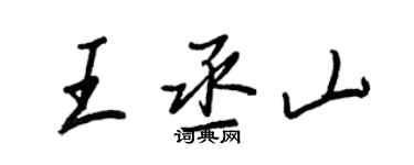 王正良王丞山行书个性签名怎么写