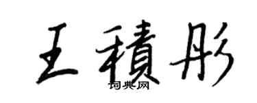 王正良王积彤行书个性签名怎么写