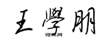 王正良王学朋行书个性签名怎么写
