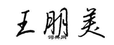 王正良王朋美行书个性签名怎么写