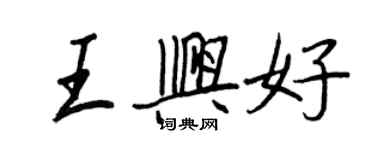 王正良王兴好行书个性签名怎么写