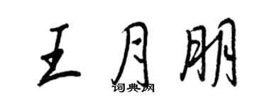 王正良王月朋行书个性签名怎么写