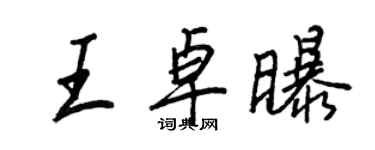 王正良王卓曝行书个性签名怎么写