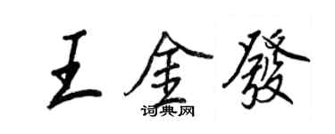 王正良王金发行书个性签名怎么写