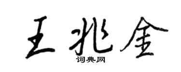 王正良王兆金行书个性签名怎么写
