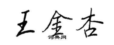 王正良王金杏行书个性签名怎么写