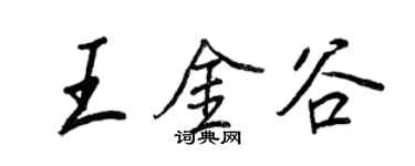 王正良王金谷行书个性签名怎么写