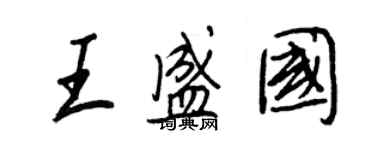 王正良王盛国行书个性签名怎么写