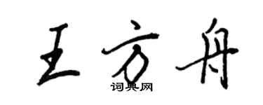 王正良王方舟行书个性签名怎么写