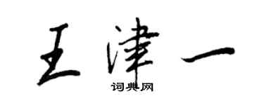 王正良王津一行书个性签名怎么写