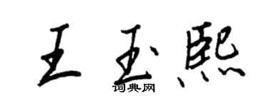 王正良王玉熙行书个性签名怎么写
