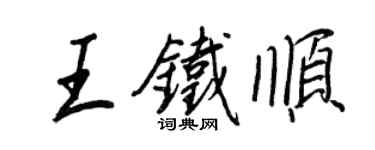 王正良王铁顺行书个性签名怎么写