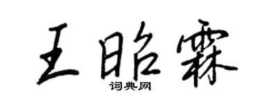 王正良王昭霖行书个性签名怎么写