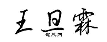 王正良王旦霖行书个性签名怎么写
