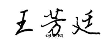王正良王芳廷行书个性签名怎么写